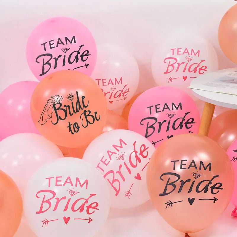 Rose Gold Team Bride Balloons - Cake Pops Parties