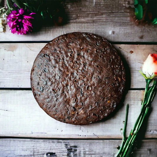 Gluten Free Vegan Un-Iced Fruit Cake With Dried Fruits