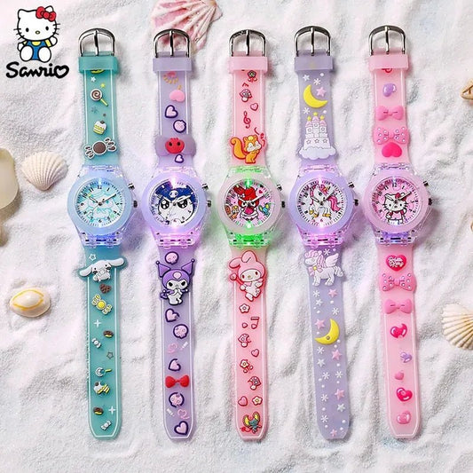 Luminous Kids Watch - Sanrio Hello Kitty, Kuromi Design
