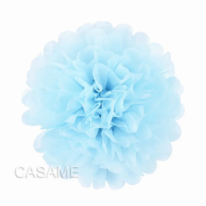 Faron's assortment of 15Cm tissue paper pom poms, great for brightening up any party or nursery.