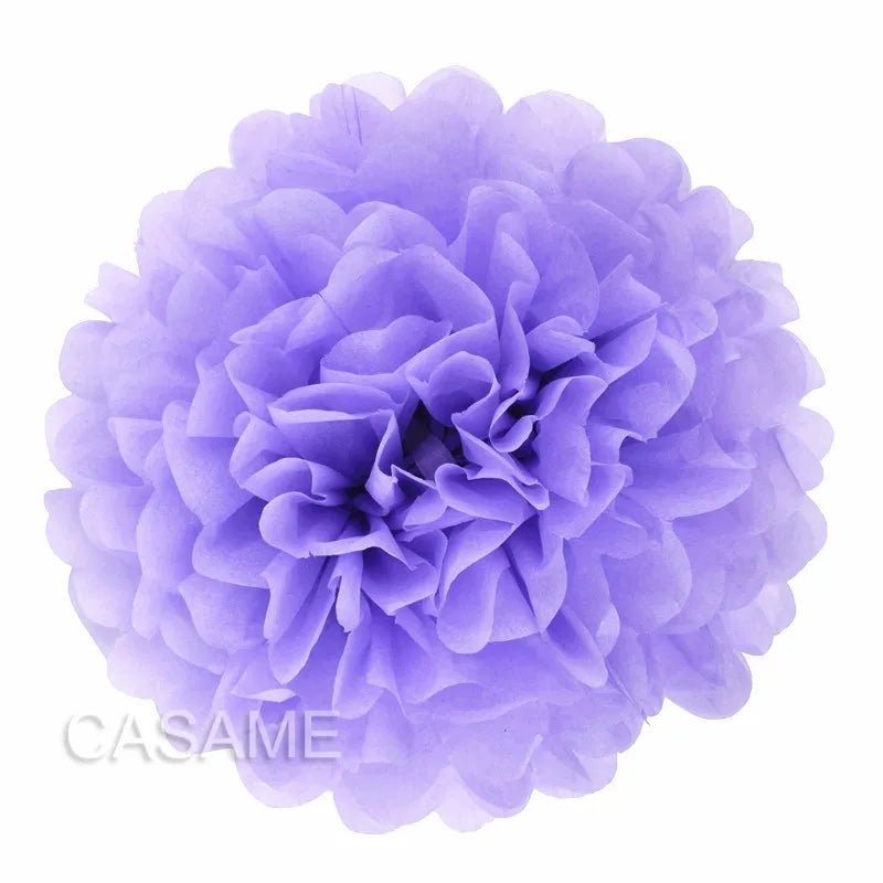 Festive 15Cm tissue paper pom poms in vibrant colours by Faron, perfect for celebrations.