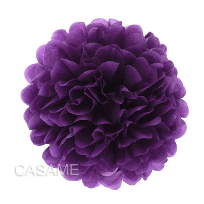 Faron's cheerful 15Cm vibrant tissue paper pom poms, ideal for a colourful party setup.