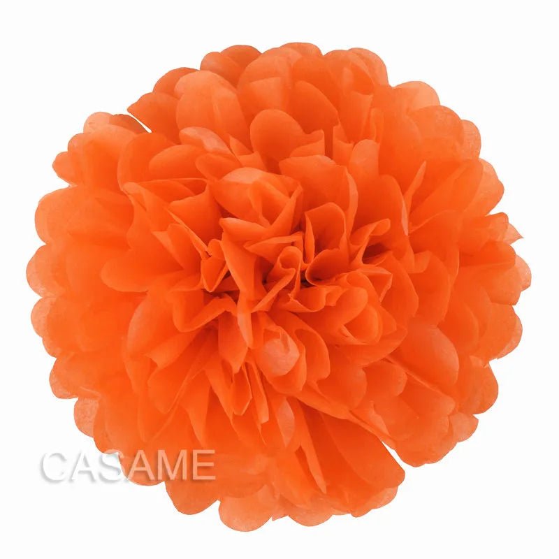 Faron's assorted 15Cm tissue paper pom poms, versatile for various festive themes.
