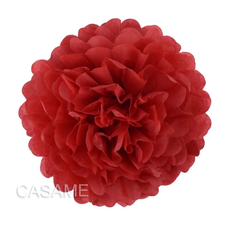 15Cm vibrant tissue paper pom poms from Faron, joyful decorations for birthdays and weddings.