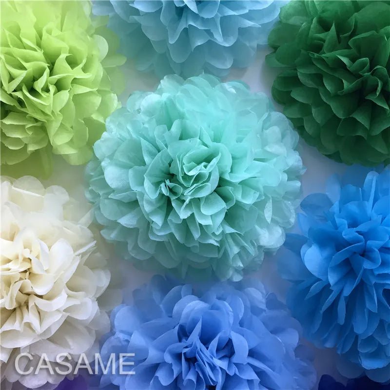 Joyful 15Cm tissue paper pom poms by Faron, enhance your celebrations with vibrant colours.