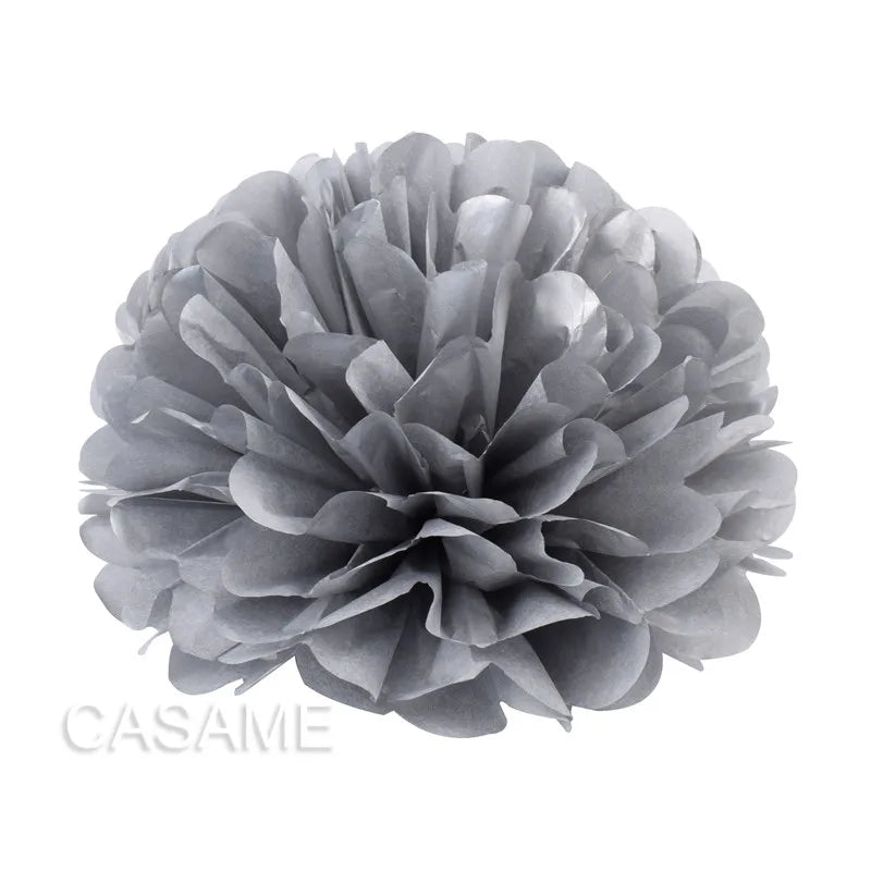 15Cm vibrant tissue paper pom poms by Faron, perfect decoration for birthdays and weddings.