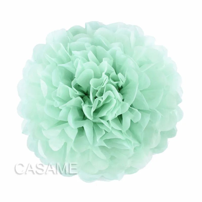 Assorted vibrant 15Cm tissue paper pom poms by Faron, perfect for party décor.