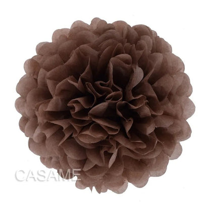15Cm bright tissue paper pom poms from Faron, perfect for creating joyful event decorations.