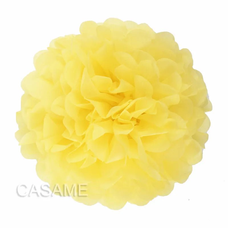 15Cm vibrant tissue paper pom poms by Faron, perfect for enhancing celebration aesthetics.