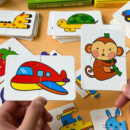 32Pcs Toddler Matching Cards - Educational Animal Puzzle Toys - Cake Pops Parties