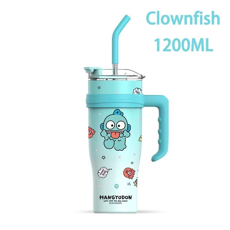 Hello Kitty 1200ml Vacuum Insulated Tumbler Straw Hot Cold Cup - Cake Pops Parties