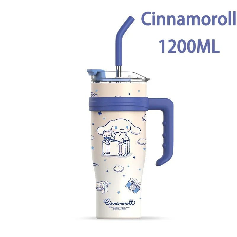 Hello Kitty 1200ml Vacuum Insulated Tumbler Straw Hot Cold Cup - Cake Pops Parties