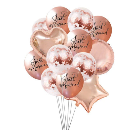 Just Married Confetti Balloon Set - Cake Pops Parties