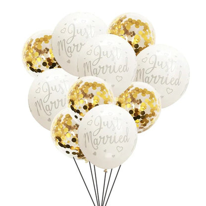 Just Married Confetti Balloon Set - Cake Pops Parties