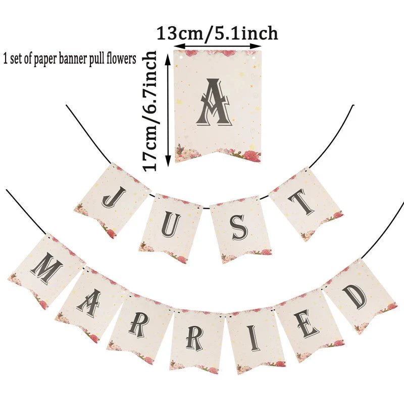 Just Married Confetti Balloon Set - Cake Pops Parties