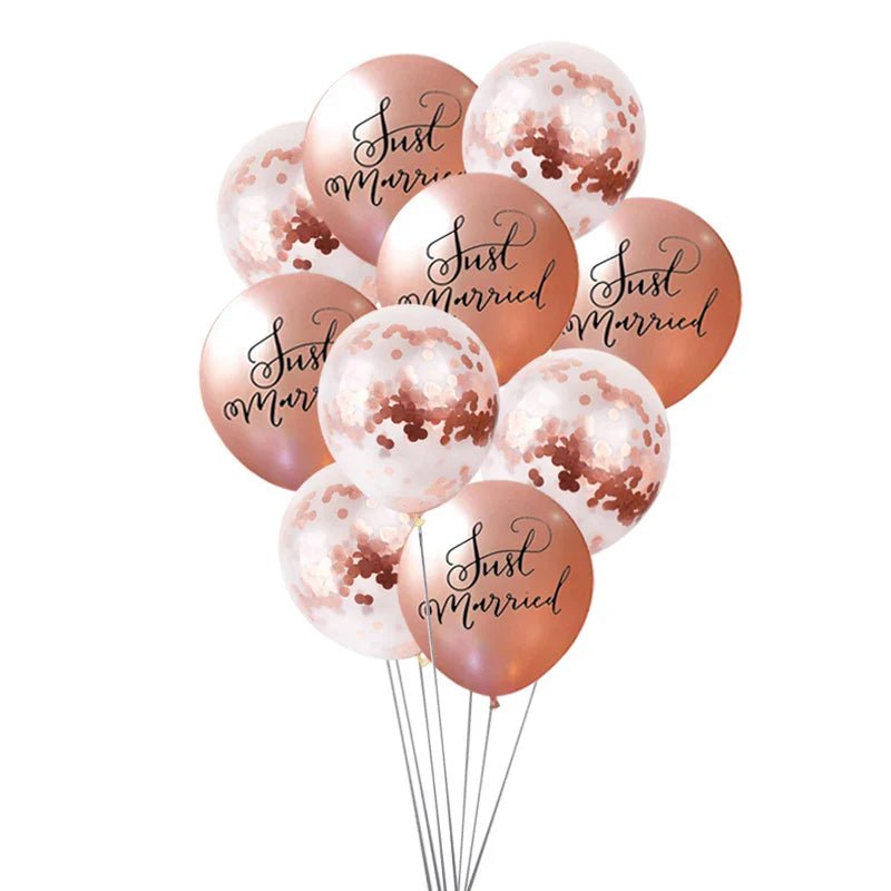 Just Married Confetti Balloon Set - Cake Pops Parties