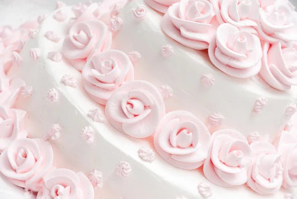 Pink and White 3 Tiered Wedding Cake - Cake Pops Parties