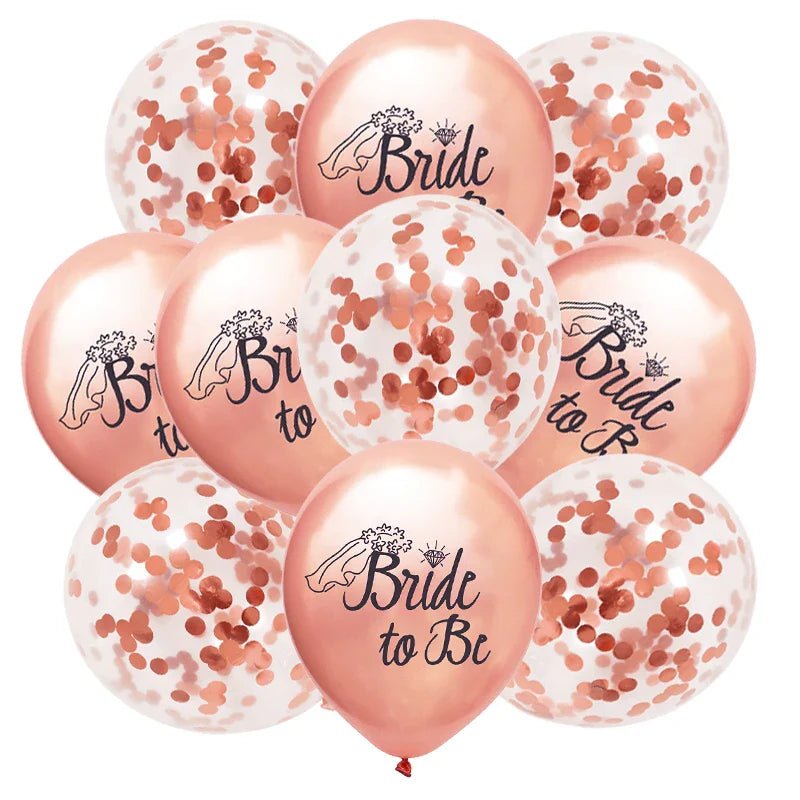 Rose Gold Team Bride Balloons - Cake Pops Parties