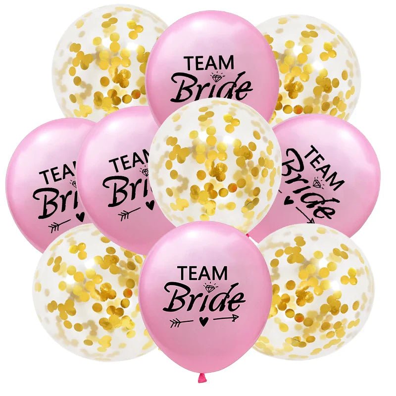 Rose Gold Team Bride Balloons - Cake Pops Parties