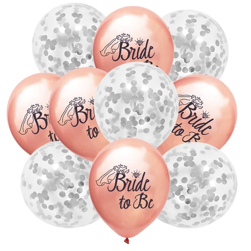 Rose Gold Team Bride Balloons - Cake Pops Parties